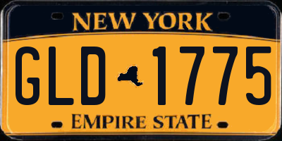 NY license plate GLD1775