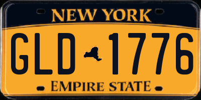 NY license plate GLD1776