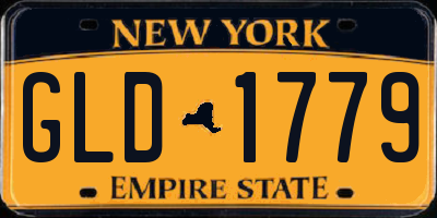 NY license plate GLD1779
