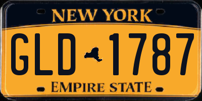 NY license plate GLD1787