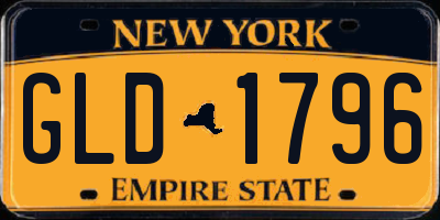NY license plate GLD1796
