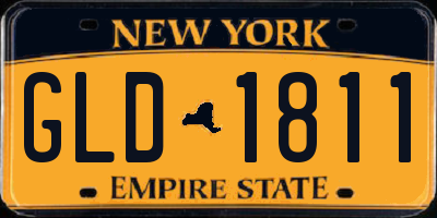 NY license plate GLD1811