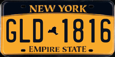 NY license plate GLD1816