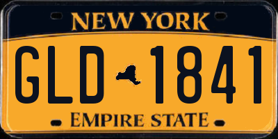 NY license plate GLD1841