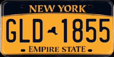 NY license plate GLD1855