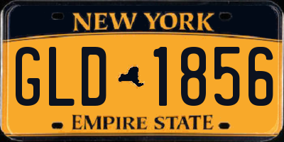 NY license plate GLD1856