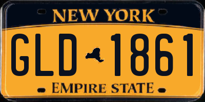 NY license plate GLD1861