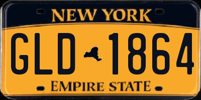 NY license plate GLD1864