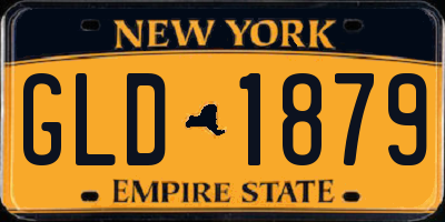 NY license plate GLD1879