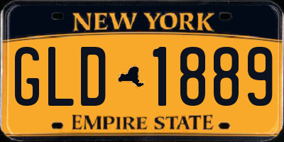 NY license plate GLD1889