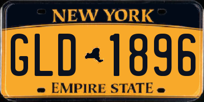 NY license plate GLD1896