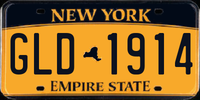 NY license plate GLD1914