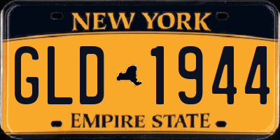 NY license plate GLD1944