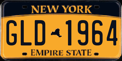 NY license plate GLD1964