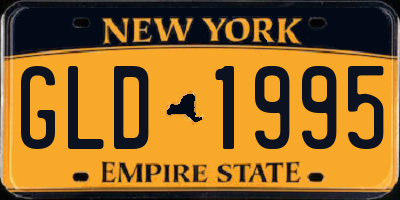 NY license plate GLD1995