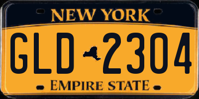 NY license plate GLD2304