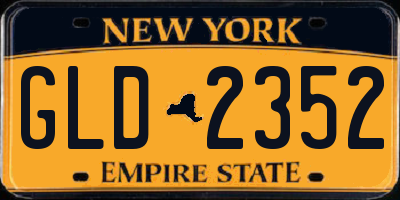 NY license plate GLD2352