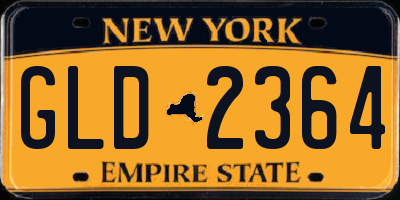 NY license plate GLD2364