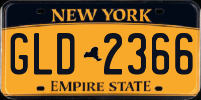 NY license plate GLD2366