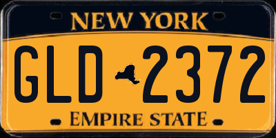 NY license plate GLD2372