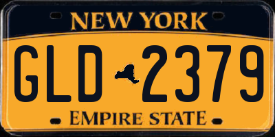 NY license plate GLD2379