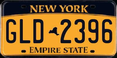 NY license plate GLD2396