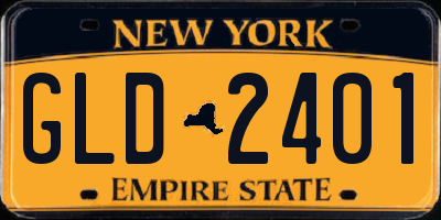 NY license plate GLD2401
