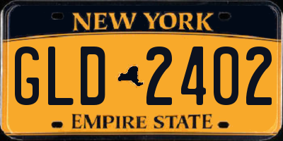 NY license plate GLD2402