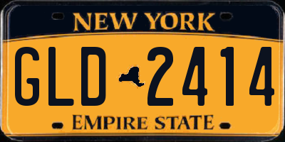NY license plate GLD2414