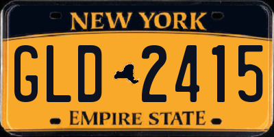 NY license plate GLD2415