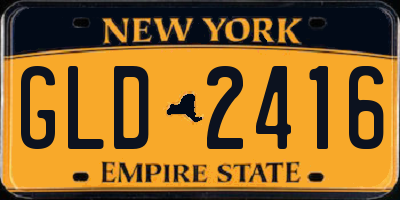 NY license plate GLD2416
