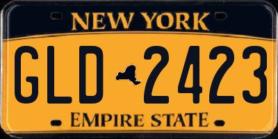 NY license plate GLD2423