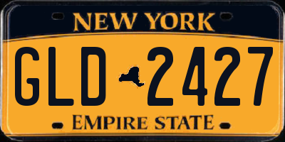NY license plate GLD2427