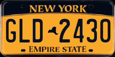 NY license plate GLD2430