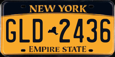 NY license plate GLD2436