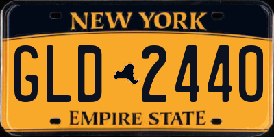 NY license plate GLD2440