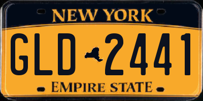 NY license plate GLD2441
