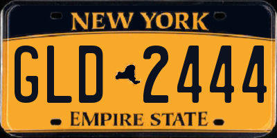 NY license plate GLD2444