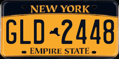 NY license plate GLD2448