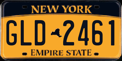 NY license plate GLD2461