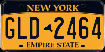 NY license plate GLD2464