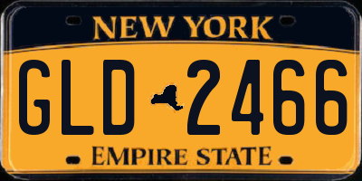 NY license plate GLD2466