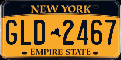 NY license plate GLD2467
