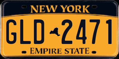 NY license plate GLD2471