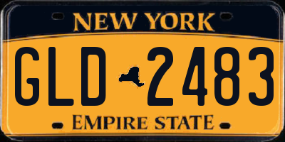NY license plate GLD2483