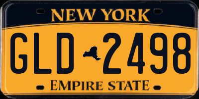 NY license plate GLD2498