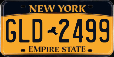 NY license plate GLD2499