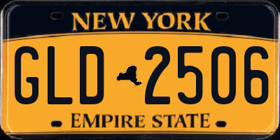 NY license plate GLD2506