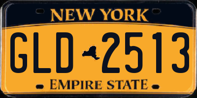 NY license plate GLD2513