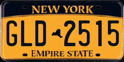 NY license plate GLD2515